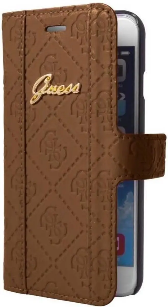 Guess GUEGUFLBKS5SCCO Foliehoes Samsung Galaxy S5 - Cognac