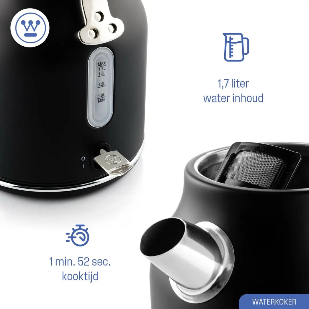 Westinghouse Retro 6-delige Keukenbundel - Zwart