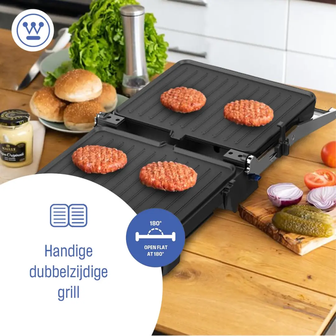 Westinghouse Retro Contactgrill WKCG907BU - 2200W - Blauw