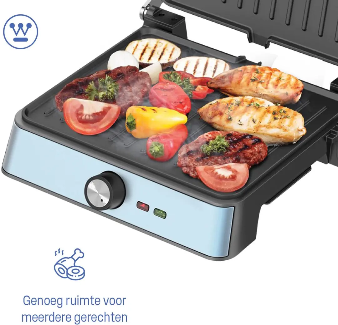 Westinghouse Retro Contactgrill WKCG907BU - 2200W - Blauw