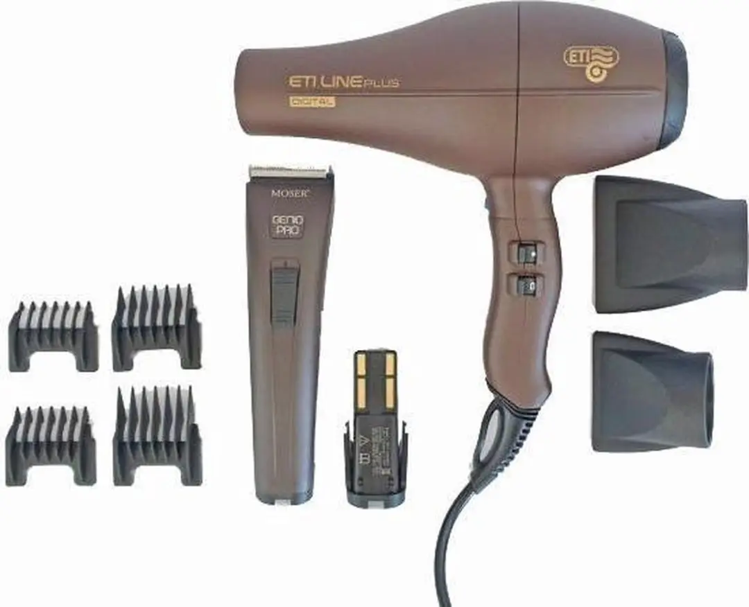 Moser Combi Genio Pro Tondeuse & ETI Line Plus Fohn - Zwart