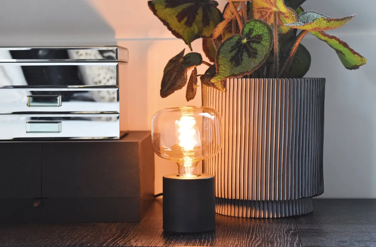 Calex Tafellamp Rond E27 Zwart - 2100K