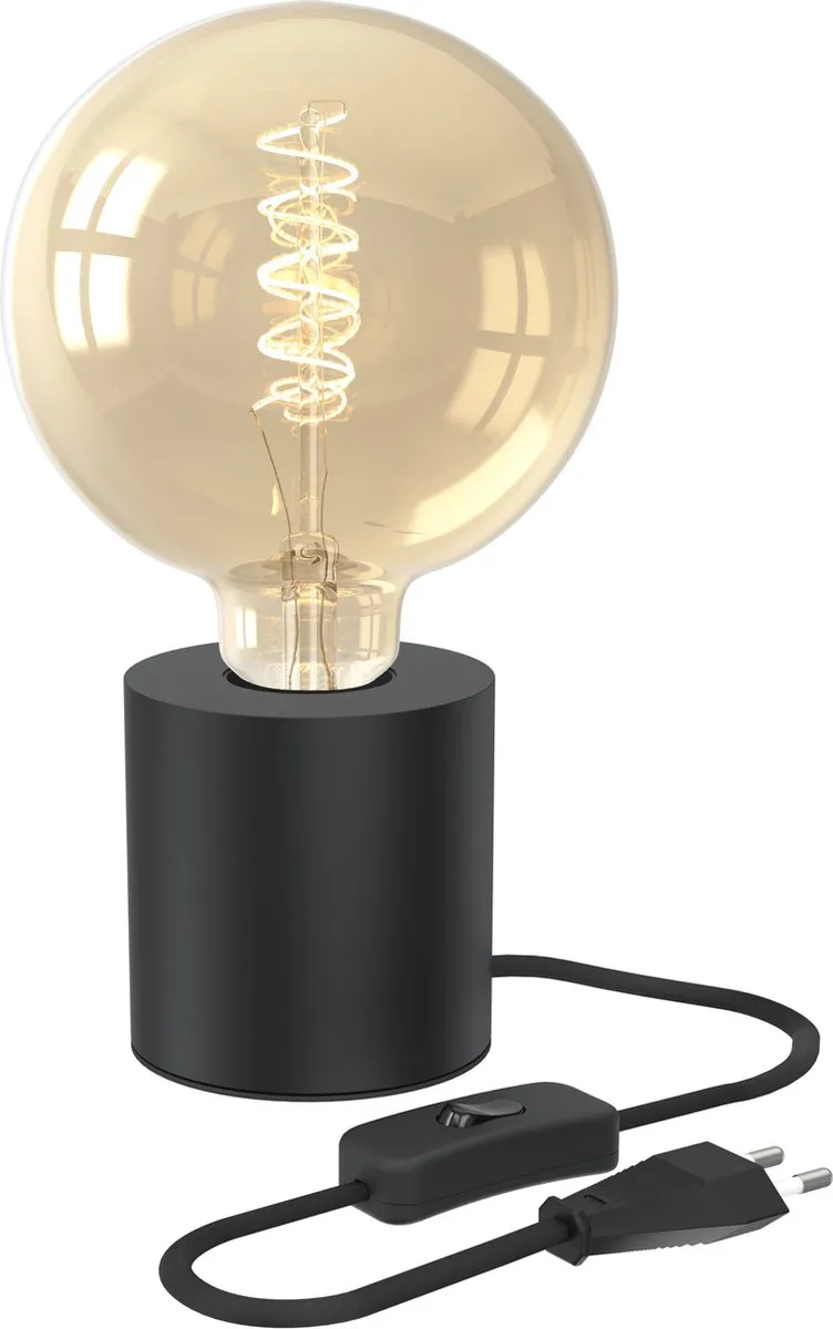 Calex Tafellamp Rond E27 Zwart
