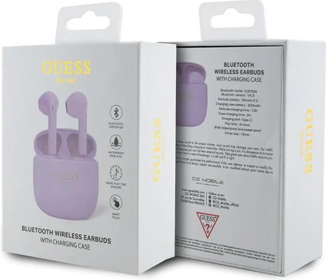 GUESS T26 True Wireless Oordopjes - Paars