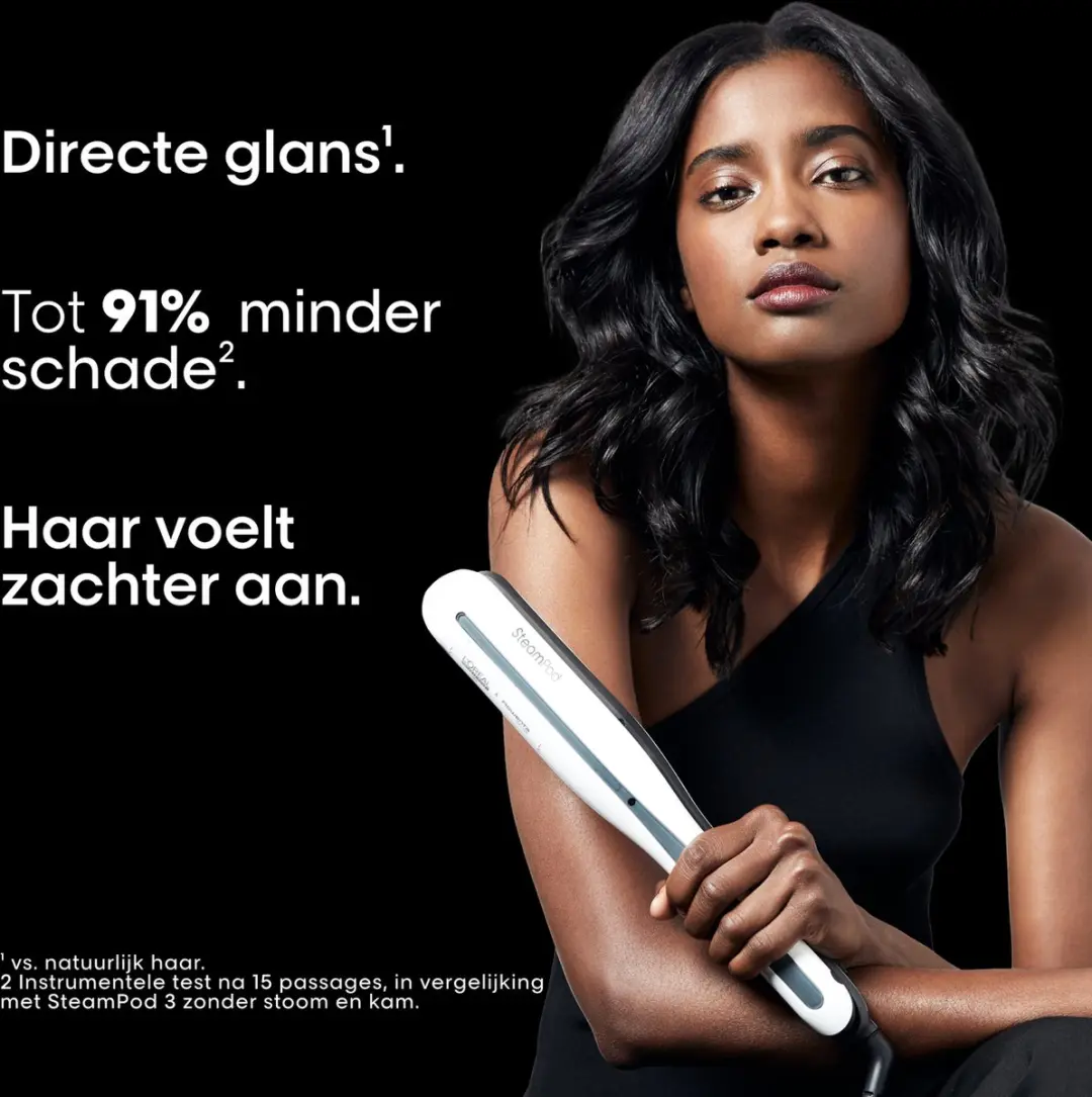 L'Oréal Professionnel Steampod 3.0 Stijltang - Wit - 3 standen