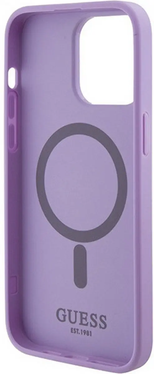 GUESS Saffiano Hoesje - iPhone 15 Pro Max - Paars