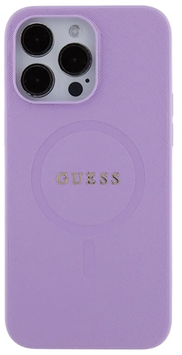 GUESS Saffiano Hoesje - iPhone 15 Pro Max - Paars
