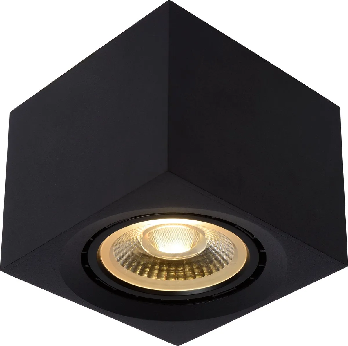 Lucide FEDLER Plafondspot LED - GU10 12W 2200K/3000K - Zwart