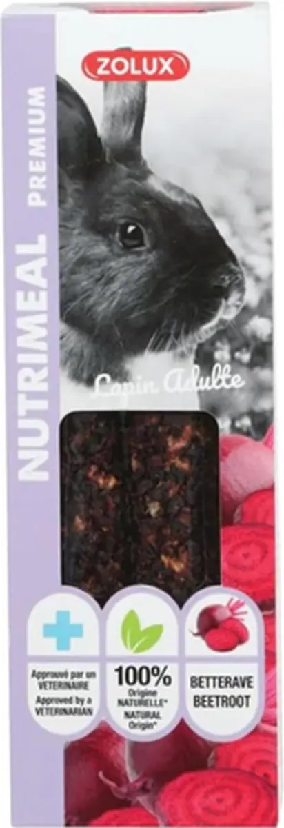 Zolux Nutrimeal Stick Konijn Rode Biet 115g - 2 Stuks