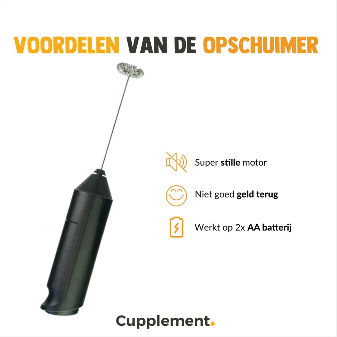 Cupplement Melkopschuimer Handmatig - Zwart