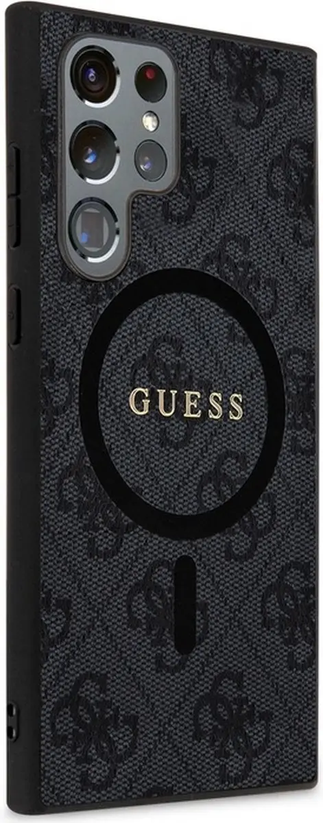 GUESS 4G Back Case MagSafe S24 Ultra - Zwart
