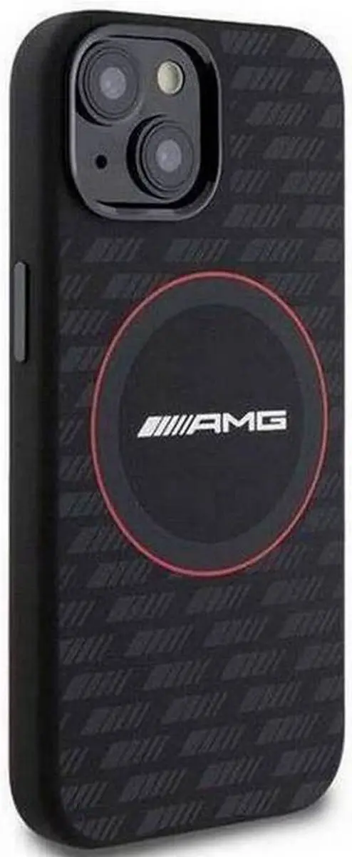 Mercedes-AMG Carbon Pattern Hoes iPhone 15 - MagSafe - Zwart