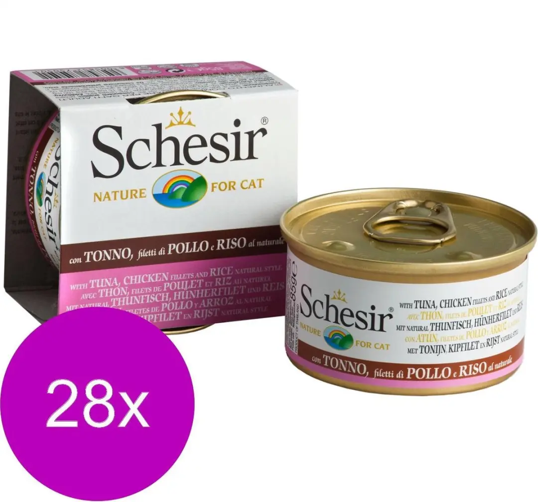 Schesir Kat Blik Gekookte Vis 85g