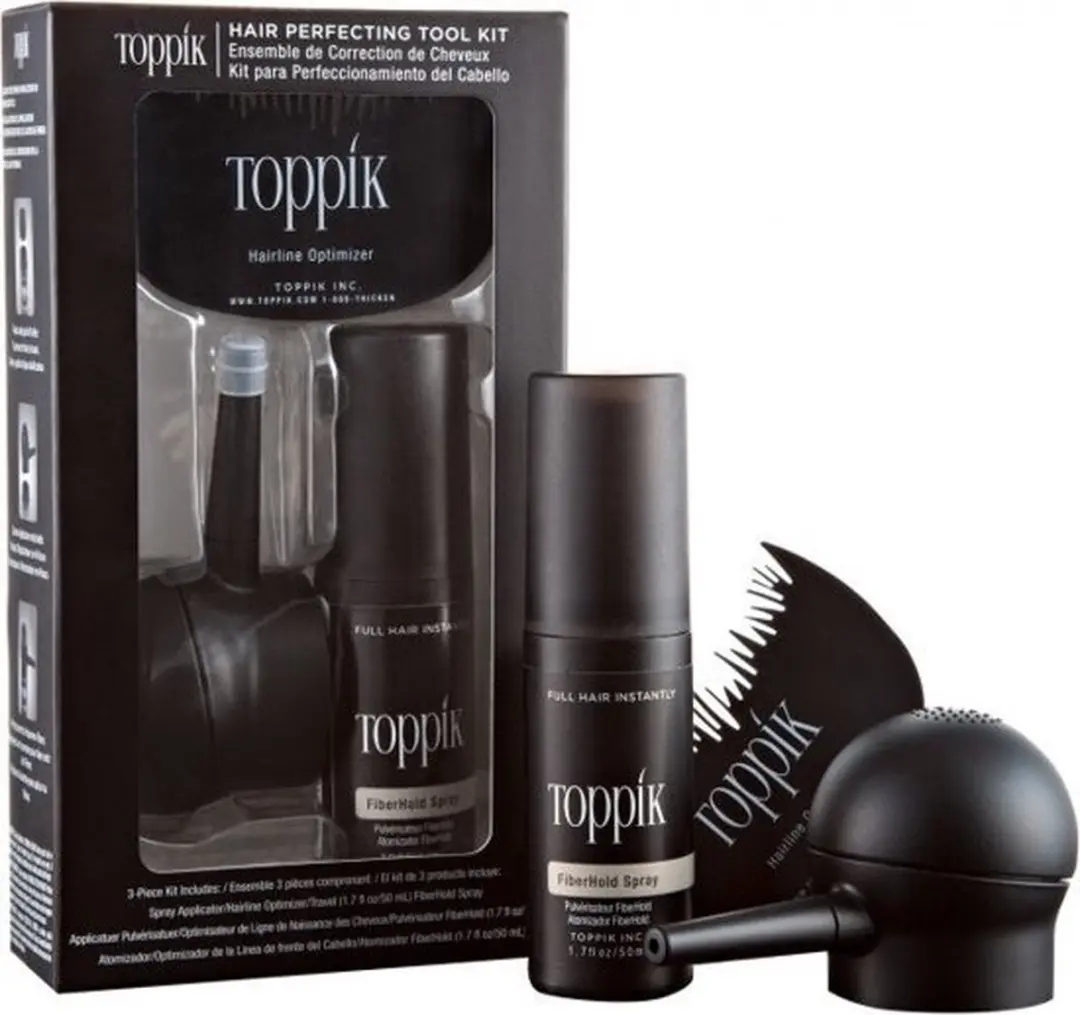 Toppik Hair Perfecting Tool Kit - Spray Applicator, Hairline Optimizer & Fiberholdspray 50ml