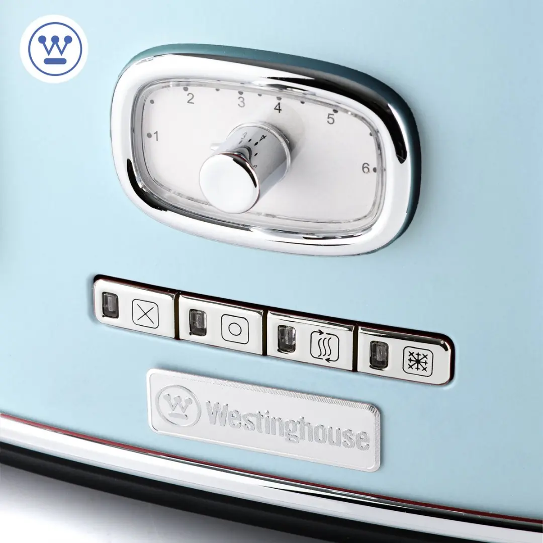 Westinghouse WKTTB809BU Retro Broodrooster 4 Sneden - 1750W - Blauw