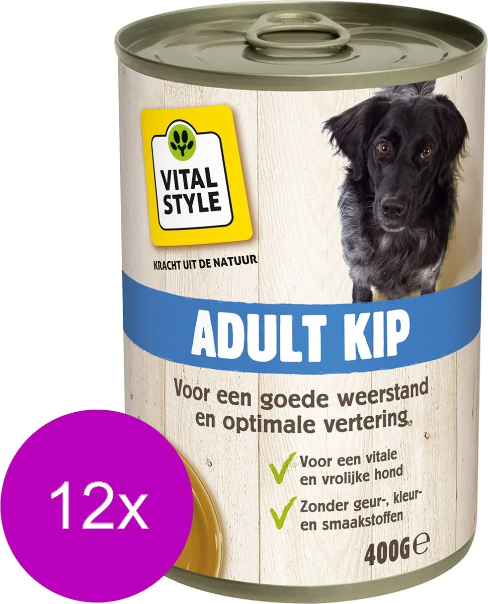Vitastyle Blik Vitaal Vlees Adult Hondenvoer