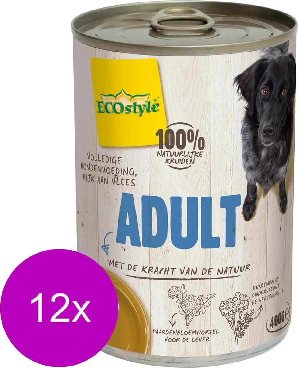 Vitastyle Blik Vitaal Vlees Adult Hondenvoer - 12x400g