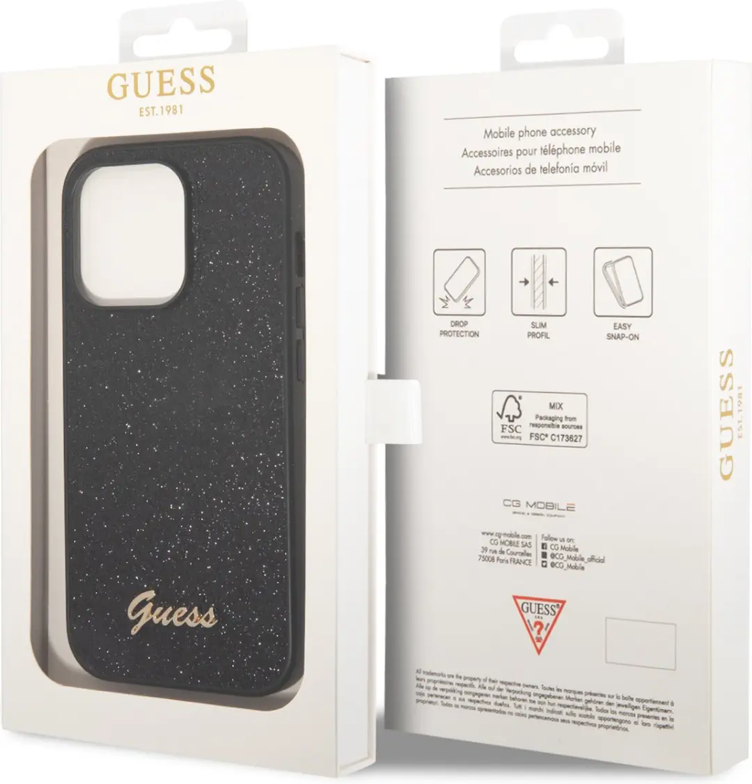 Guess iPhone 14 Pro Max Telefoonhoesje 3666339065157 - Zwart
