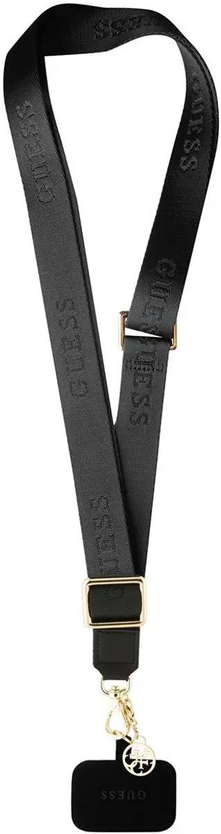 Guess GUOUCPNLEH4K Nylon Telefoonriem - Zwart