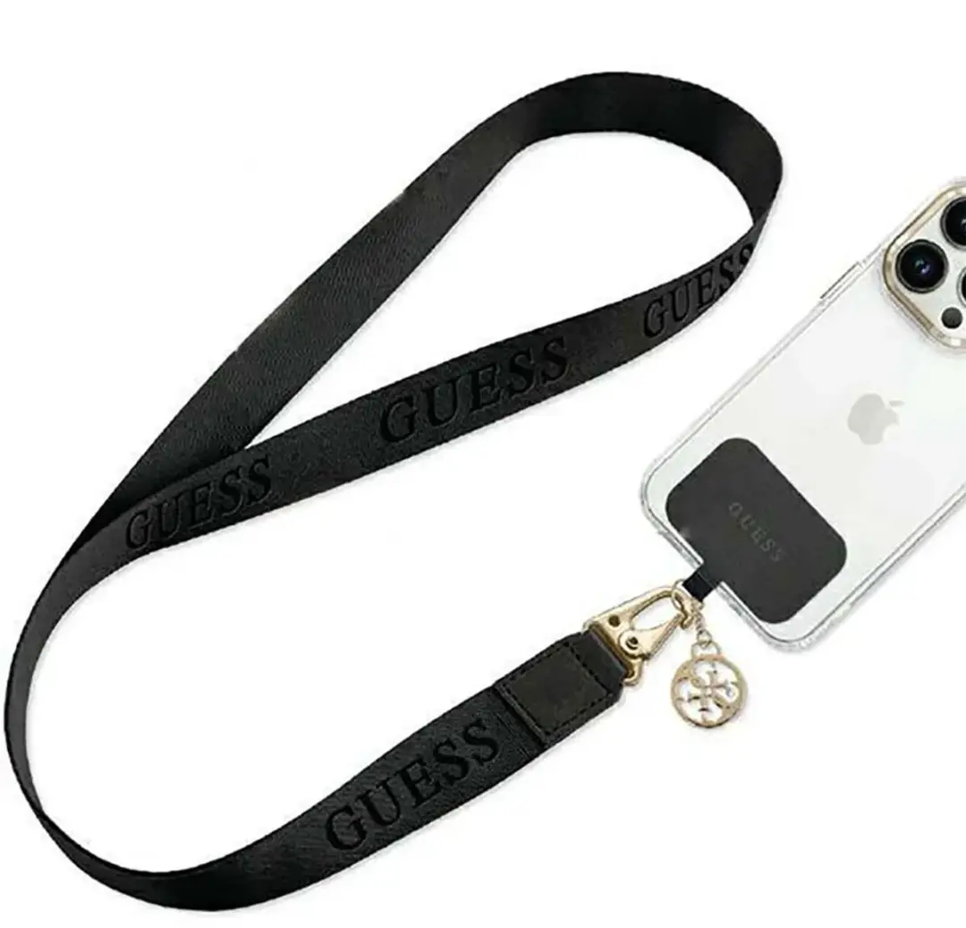Guess GUOUCPNLEH4K Nylon Telefoonriem - Zwart