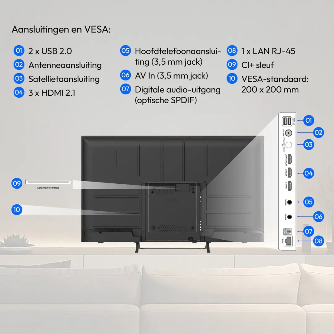 Medion 43" QLED Smart TV 4K MD843701 - Dolby Vision HDR