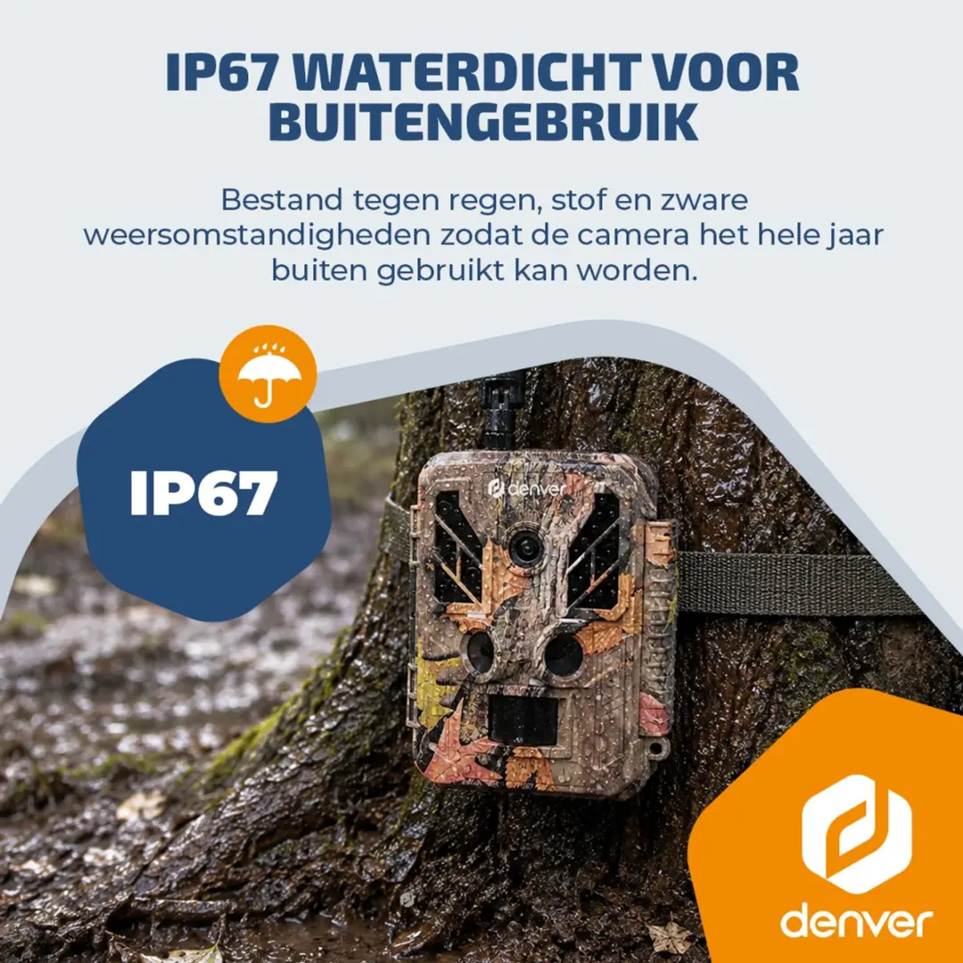 Denver WSL8050 Wildcamera 4K 48MP - 32 LED Groen/Bruin