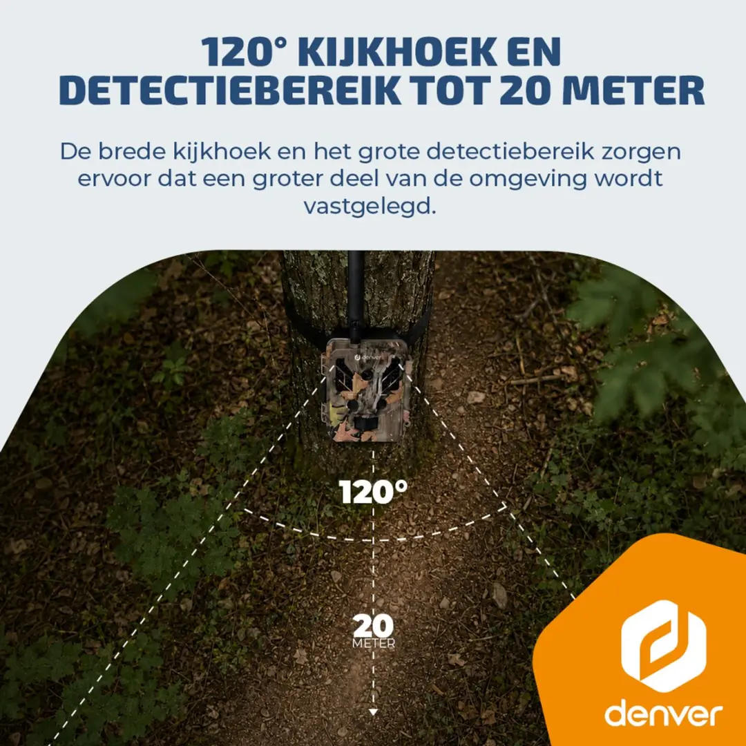 Denver WSL8050 Wildcamera 4K 48MP - 32 LED Groen/Bruin
