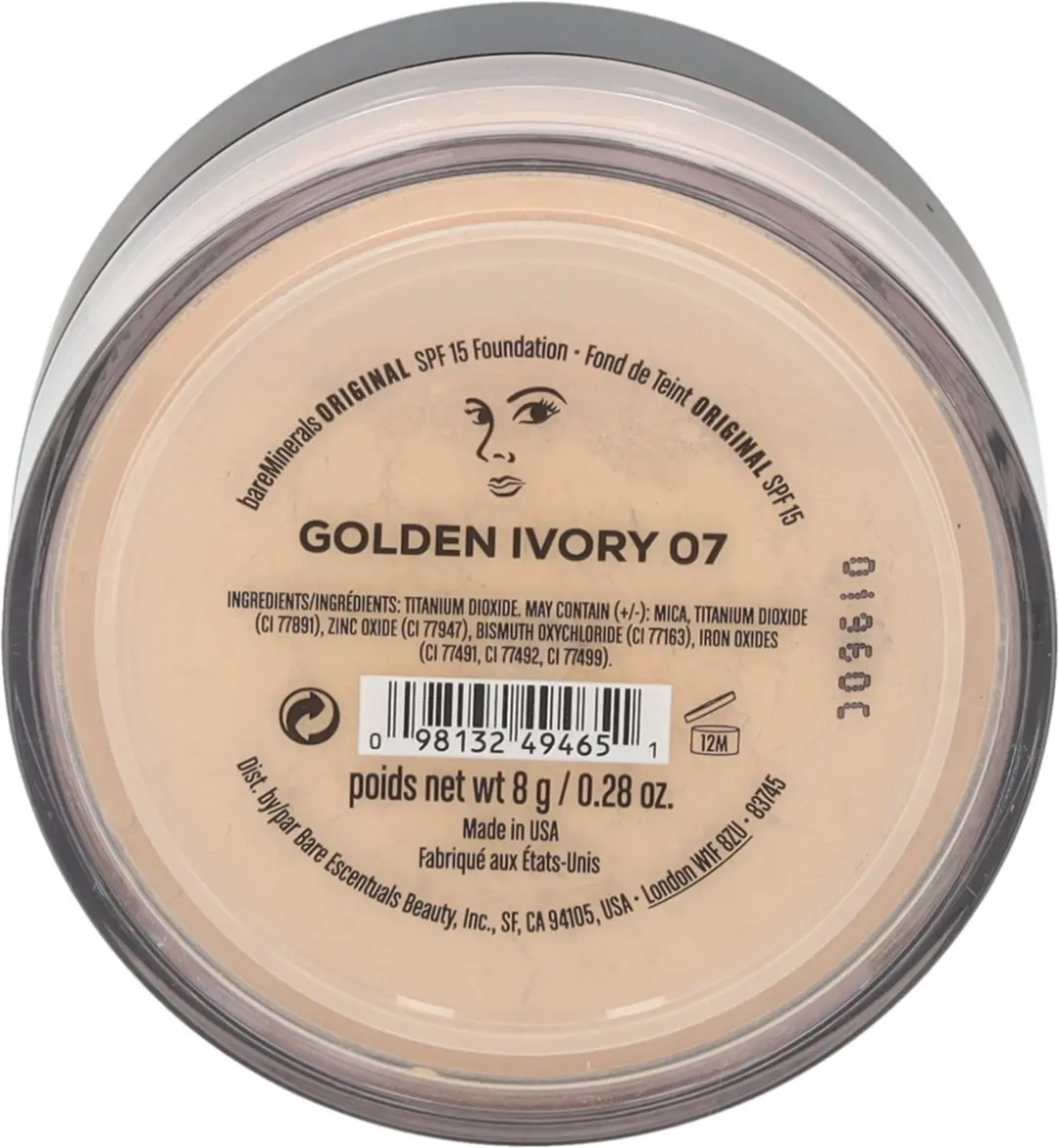 Bareminerals Original Foundation SPF 15 - 07 Golden Ivory