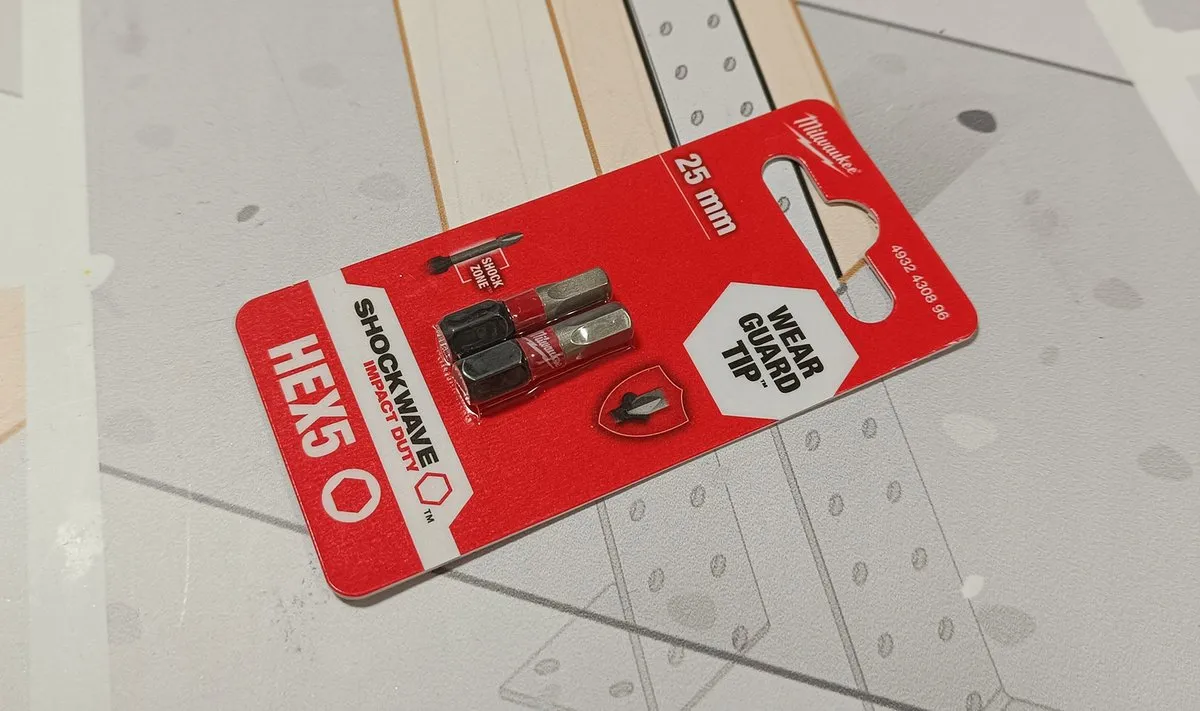 Milwaukee Impact Bits HEX 5 25mm Shockwave - 2 Stuks