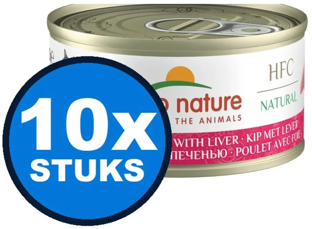 Almo Nature HFC Kip & Lever Natvoer Kat - 10x70g