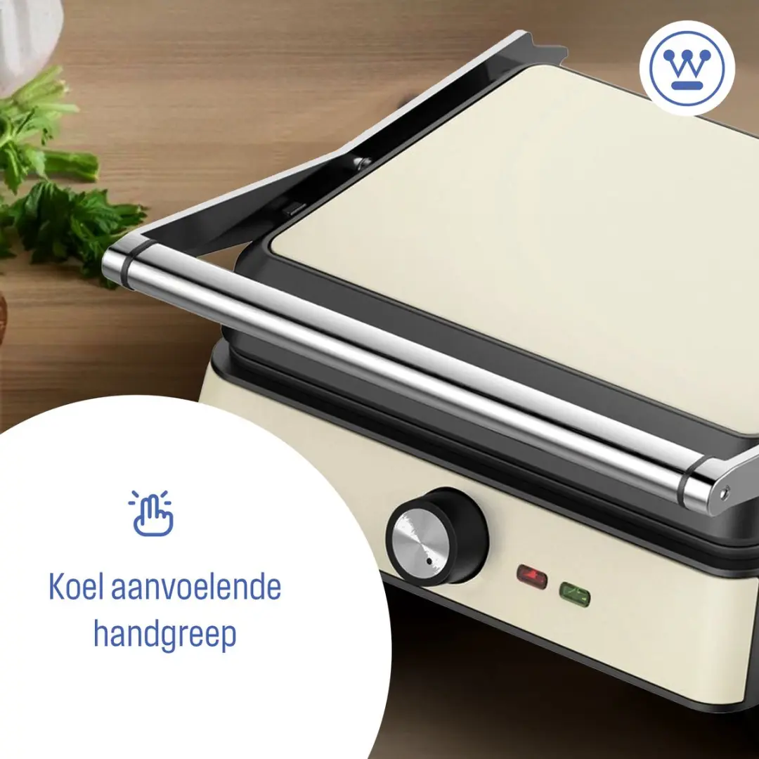Westinghouse Retro Contactgrill WKCG907WH - 2200W - 2 Platen