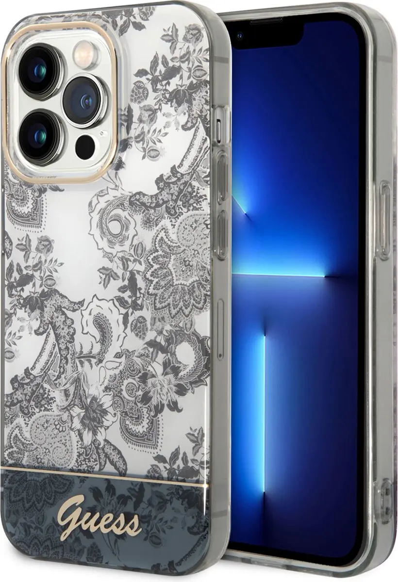 Guess iPhone 14 Pro TPU Hoes - Grijs - 3666339090722