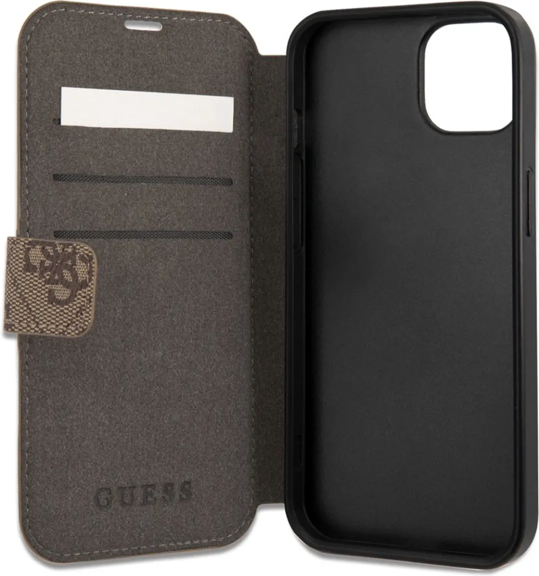 GUESS iPhone 13 Mini Bookcase Hoesje 7653 - Bruin
