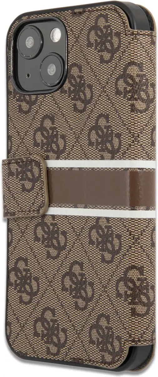 GUESS iPhone 13 Mini Bookcase Hoesje 7653 - Bruin