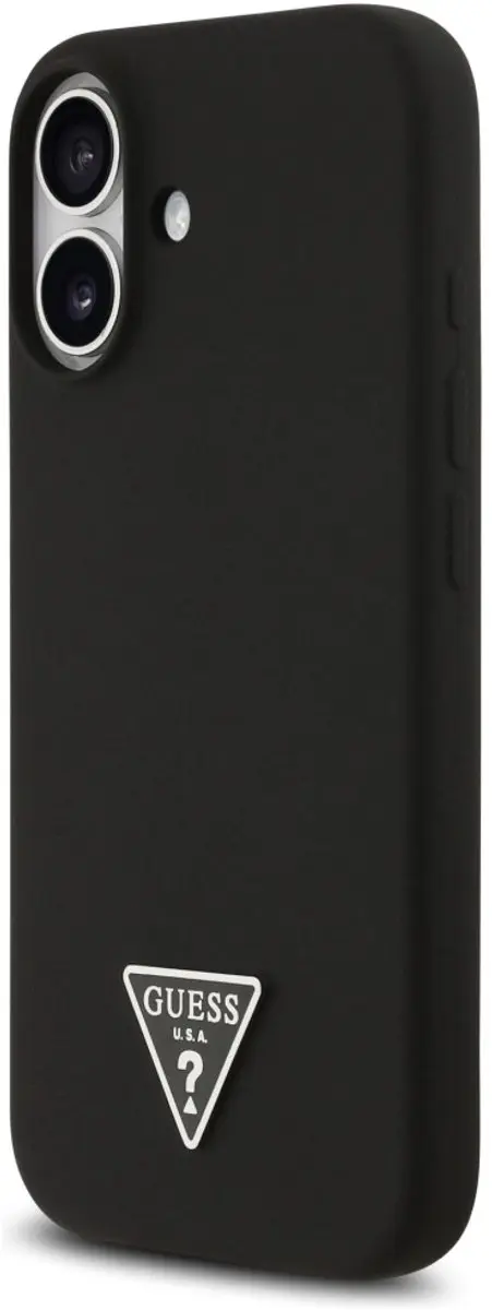 GUESS Siliconen MagSafe Hoesje iPhone 17 - Zwart