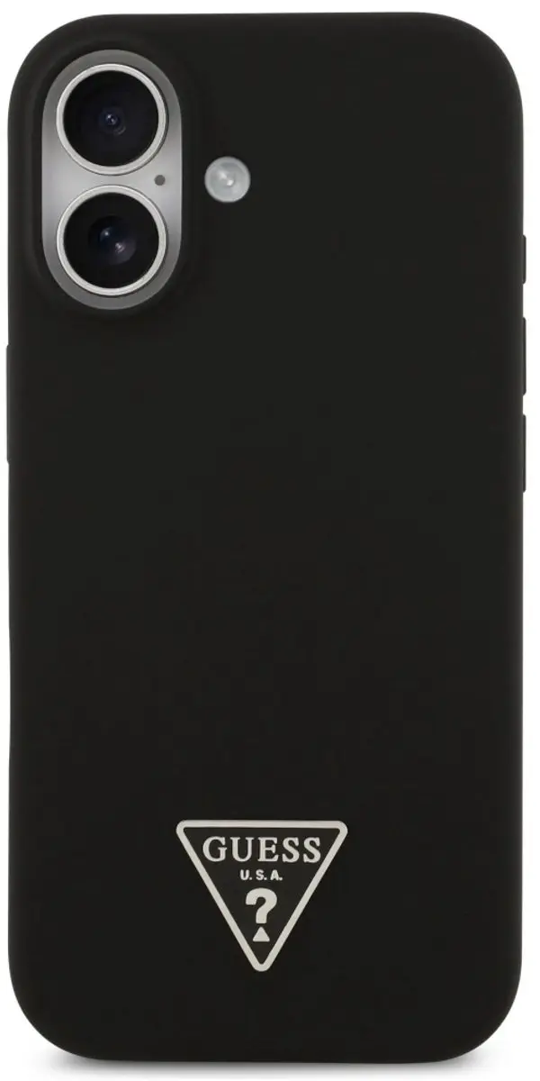 GUESS Siliconen MagSafe Hoesje iPhone 17 - Zwart