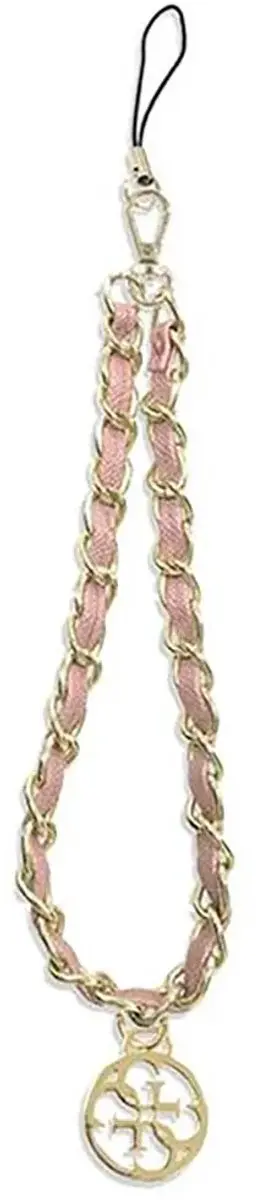 Guess Metalen Telefoonband Ketting - Roze/Goud