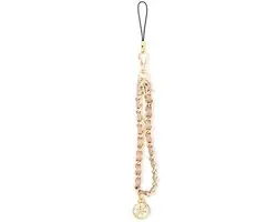 Guess Metalen Telefoonband Ketting - Roze/Goud
