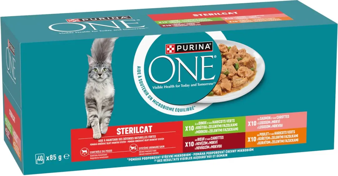 Purina ONE Nat Voer Sterilcat Kalkoen & Zalm - 8x85g - afbeelding 6 van 6