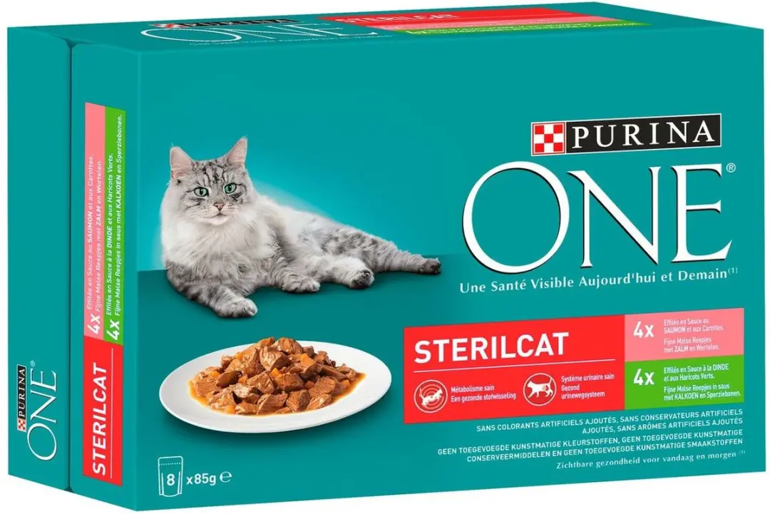 Purina ONE Nat Voer Sterilcat Kalkoen & Zalm