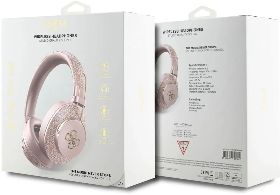 GUESS ENC Series S72P Draadloze Koptelefoon - Roze