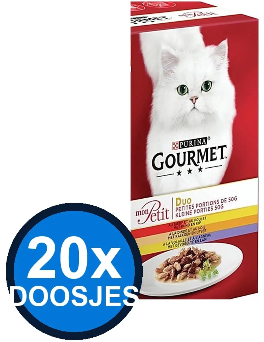 Gourmet Mon Petit Duo Vlees Kattenvoer Natvoer