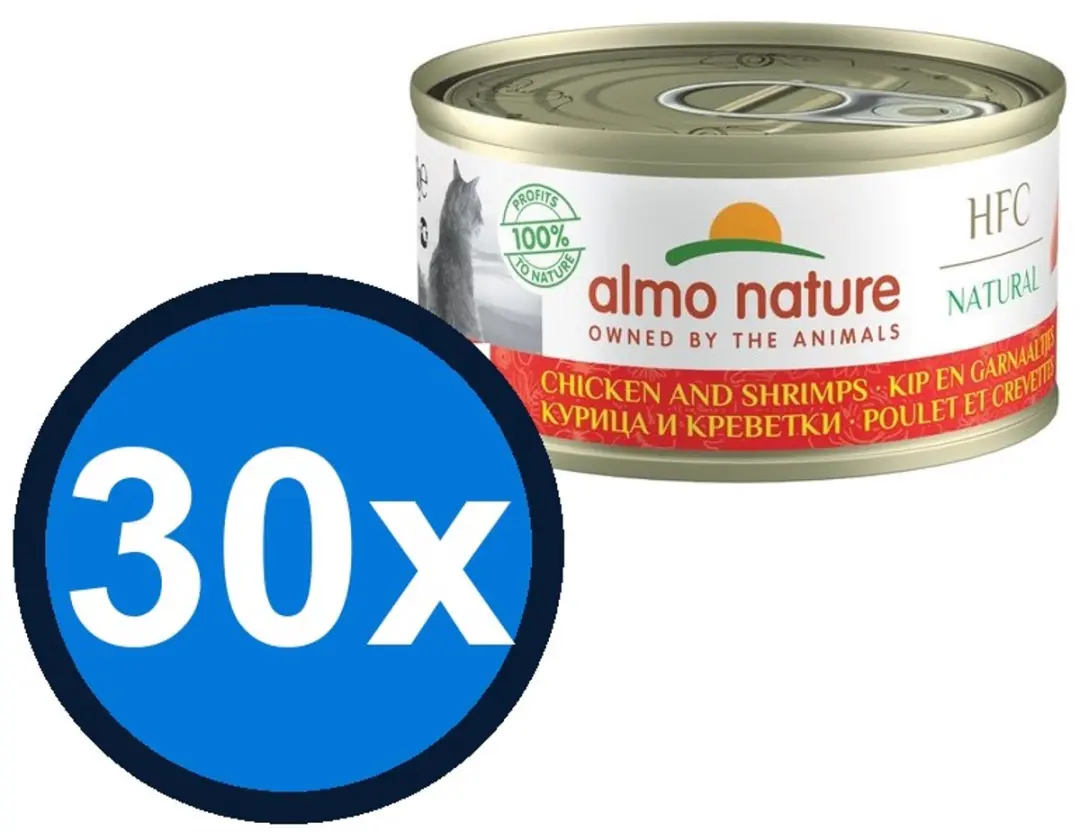Almo Nature HFC Kip & Garnaaltjes Natvoer 70g