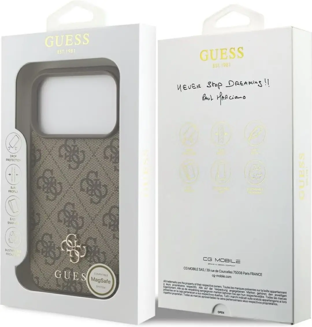 Guess Back Cover iPhone 17 Pro - Bruin - MagSafe