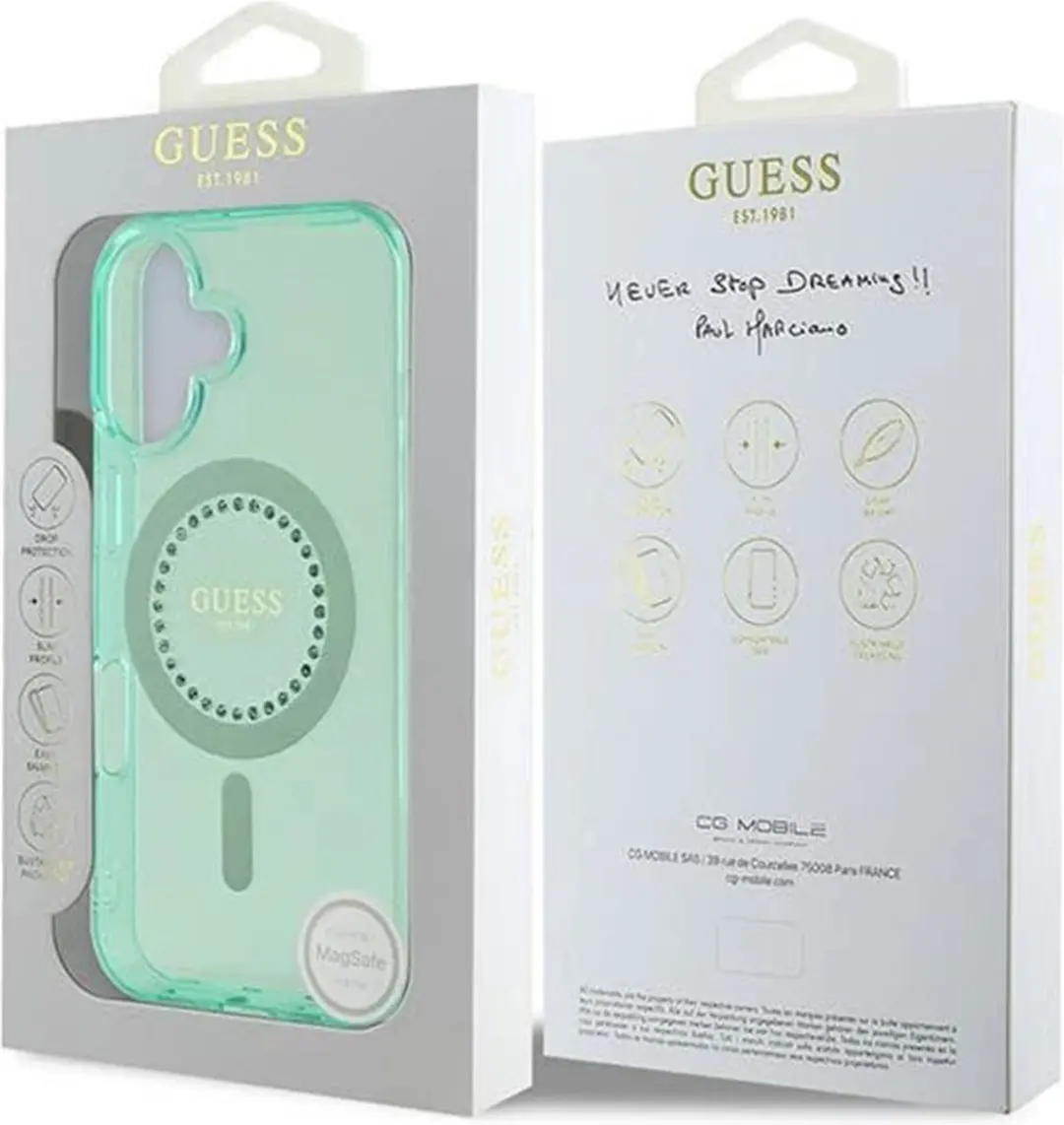 GUESS IML Hoesje iPhone 16 Plus - Groen