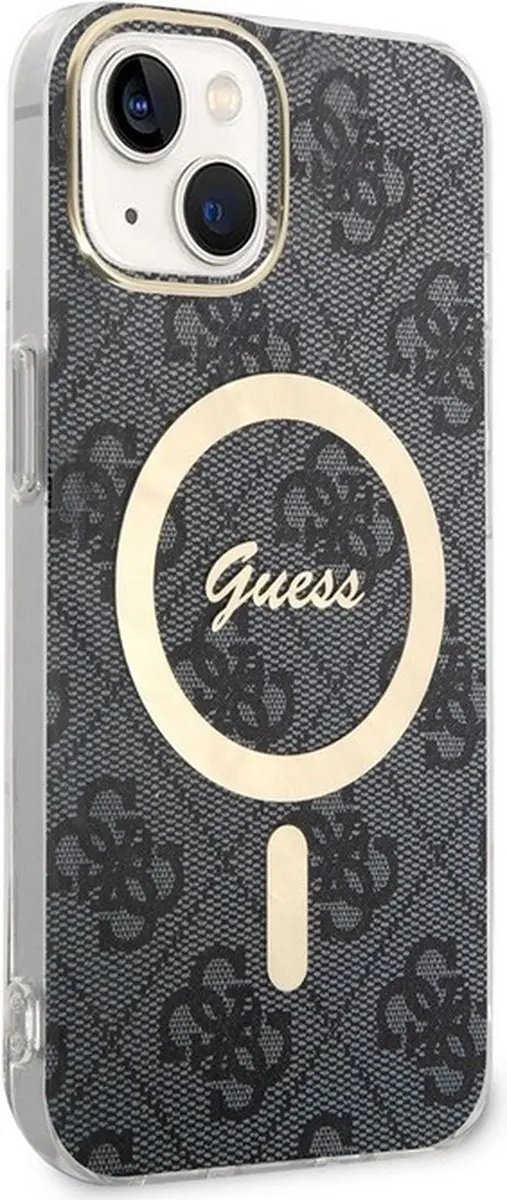 GUESS 4G Back Case MagSafe iPhone 15 Plus - Grijs