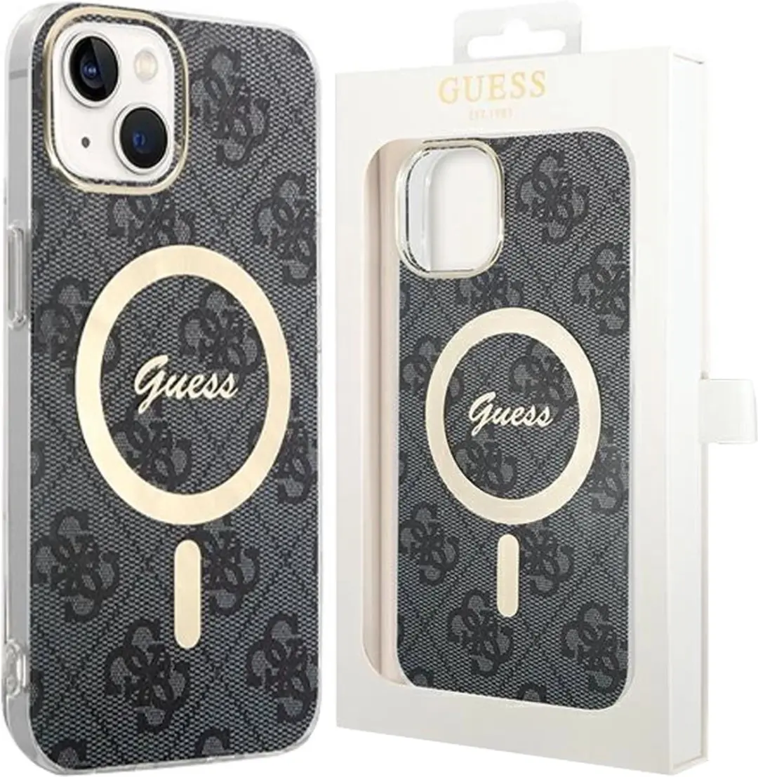 GUESS 4G Back Case MagSafe iPhone 15 Plus - Grijs - afbeelding 6 van 6