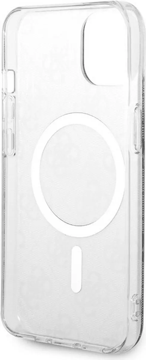 GUESS 4G Back Case MagSafe iPhone 15 Plus - Grijs