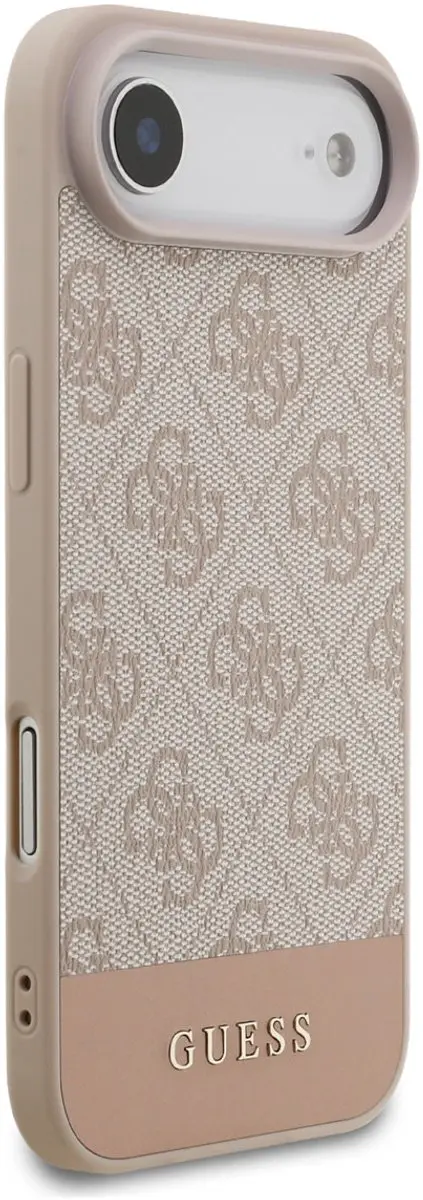 Guess iPhone 17 Air Hoesje - Roze - TPU/Textiel