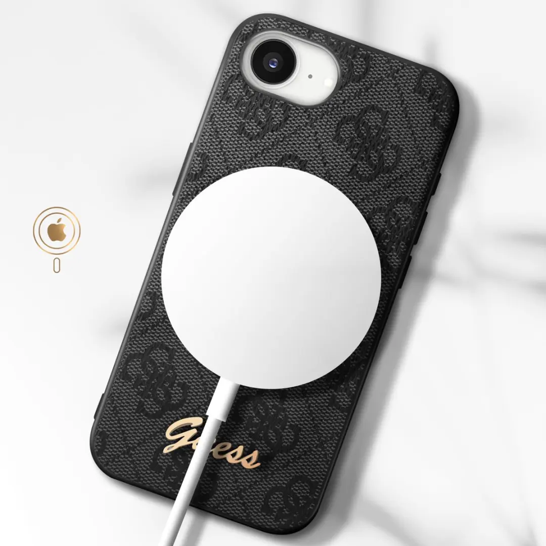 GUESS MagSafe Hoesje iPhone 16e - Zwart